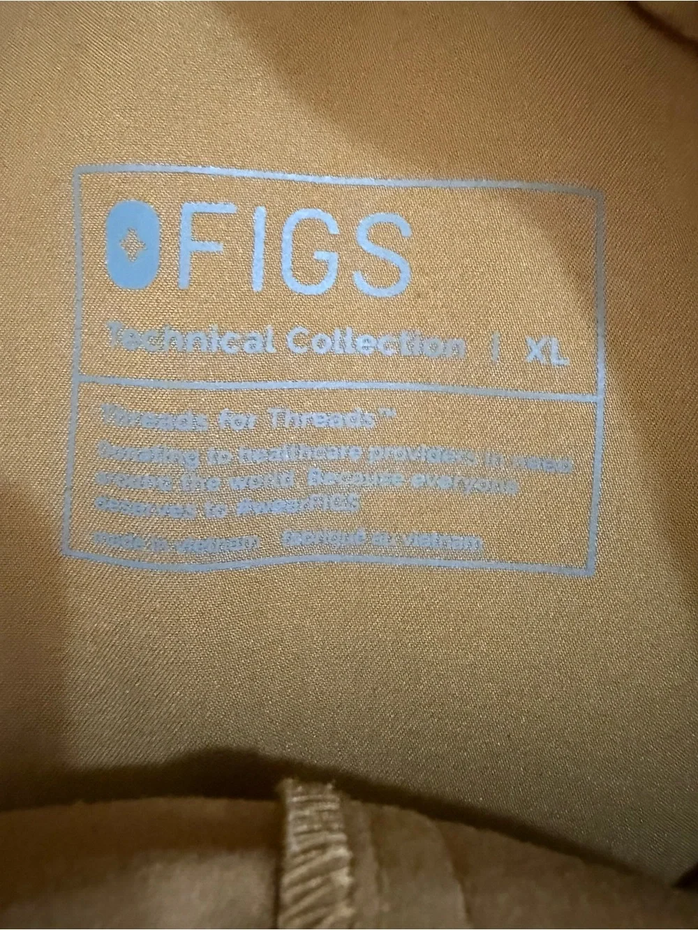 FIGS Technical Collection Brown Scrub Pants XL Cargo Straight Leg